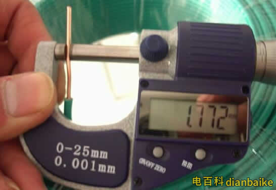 家裝電線銅線材料直徑測量