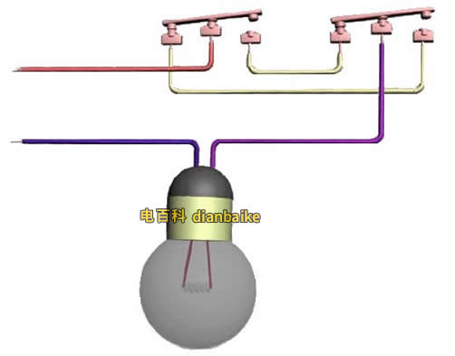 雙聯(lián)開光接線圖